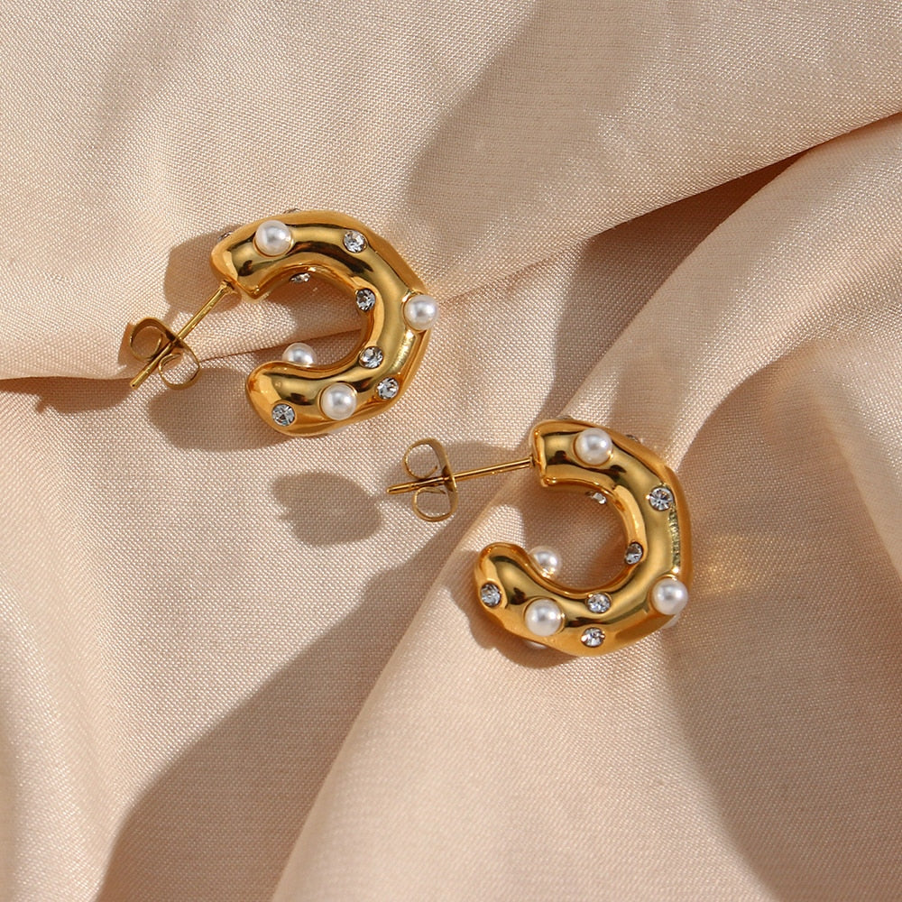  WOMEN'S EARRINGS Gold Color HUDSON - BYMANYC ® New York  NYC Wholesale Boutique Inventory - No MOQ & Ready to Ship