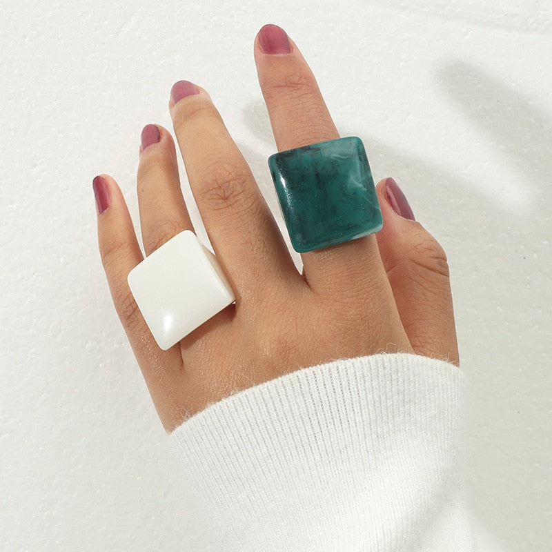  WOMEN'S RING • new collection CHELSEA Resin BYMANYC ® New York  NYC Wholesale Boutique Inventory - No MOQ & Ready to Ship