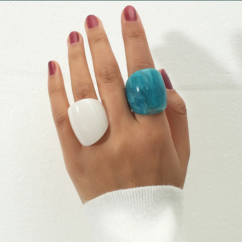  WOMEN'S RING • new collection CHELSEA Resin BYMANYC ® New York  NYC Wholesale Boutique Inventory - No MOQ & Ready to Ship