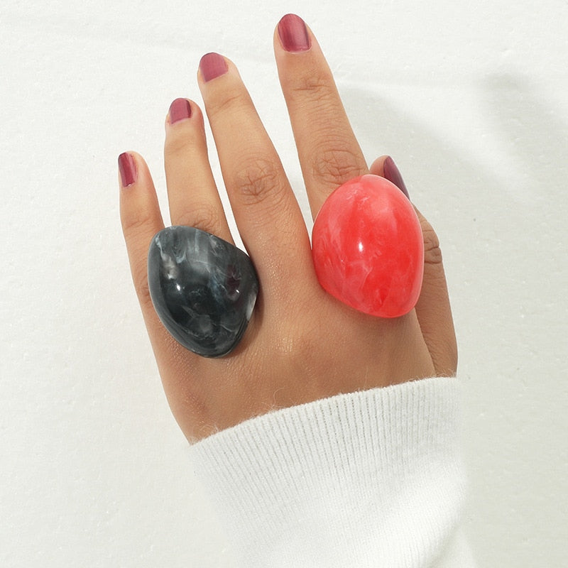  WOMEN'S RING • new collection CHELSEA Resin BYMANYC ® New York  NYC Wholesale Boutique Inventory - No MOQ & Ready to Ship