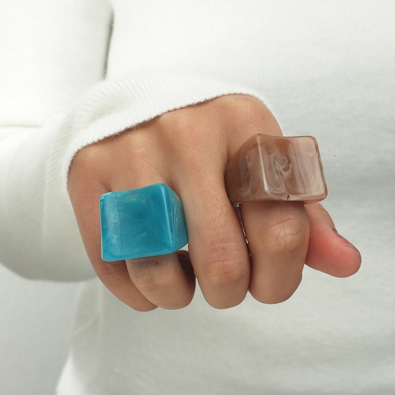  WOMEN'S RING • new collection CHELSEA Resin BYMANYC ® New York  NYC Wholesale Boutique Inventory - No MOQ & Ready to Ship
