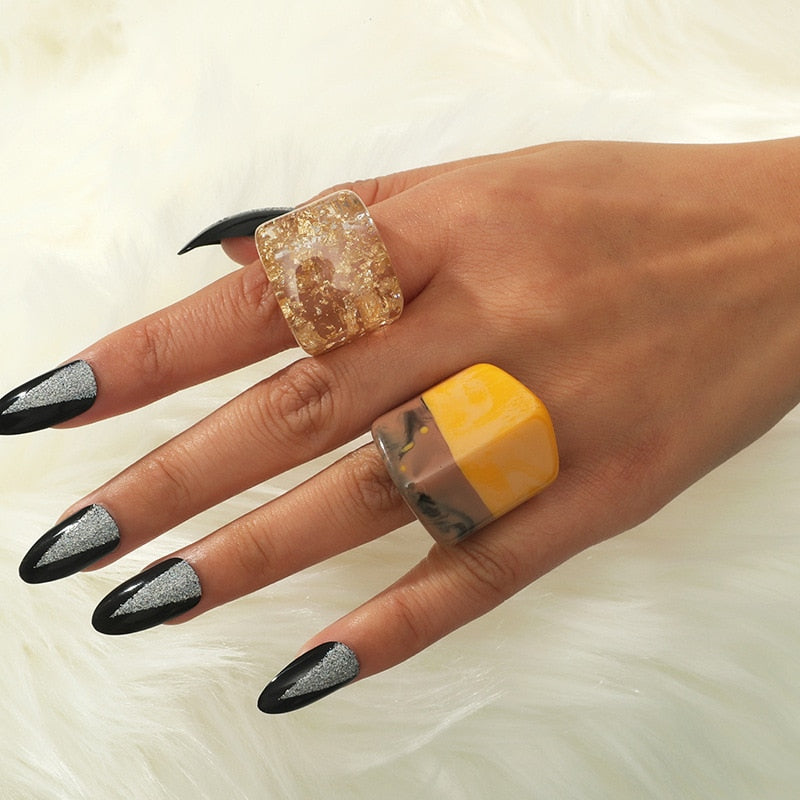 WOMEN'S RING • new collection CHELSEA Resin BYMANYC ® New York  NYC Wholesale Boutique Inventory - No MOQ & Ready to Ship