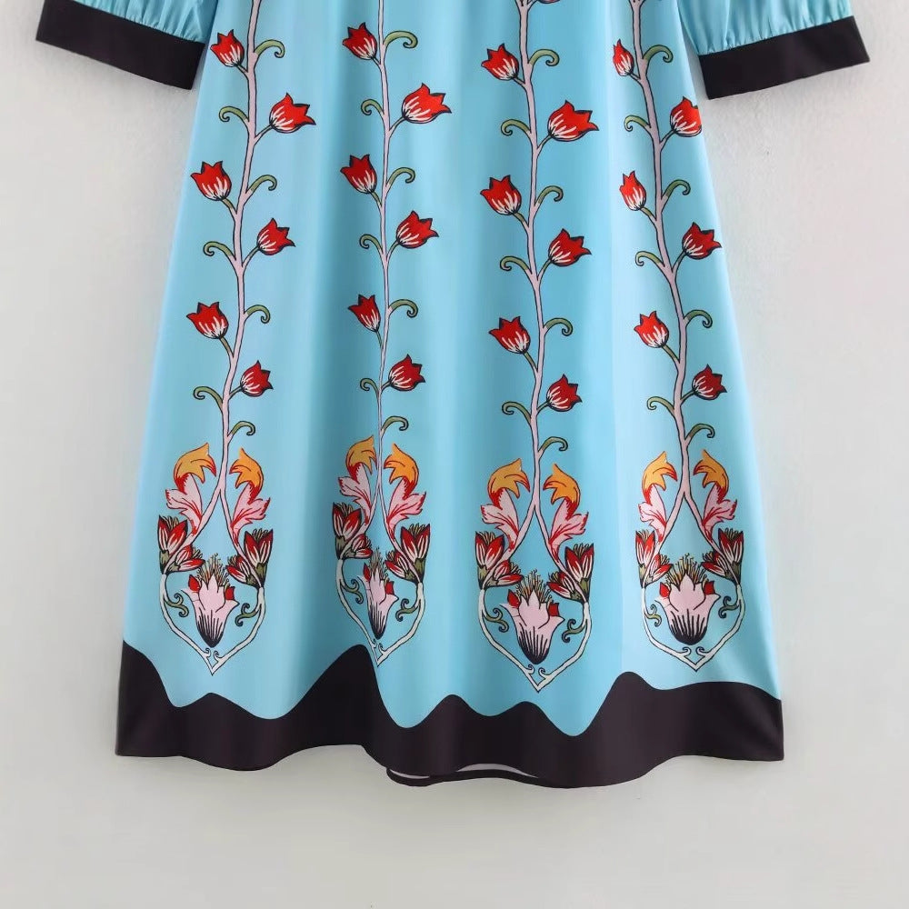 Waist-Cinched Floral Dress, The Met | Women - BYMANYC ® New York - BYMANYC ® New York  