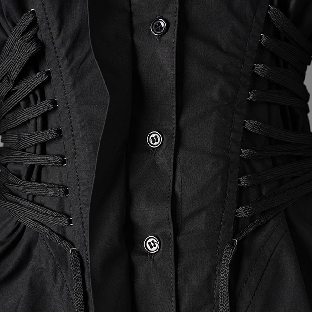 Waist-Tied Irregular Shirt, Hudson Yards | Women - BYMANYC ® New York - BYMANYC ® New York  