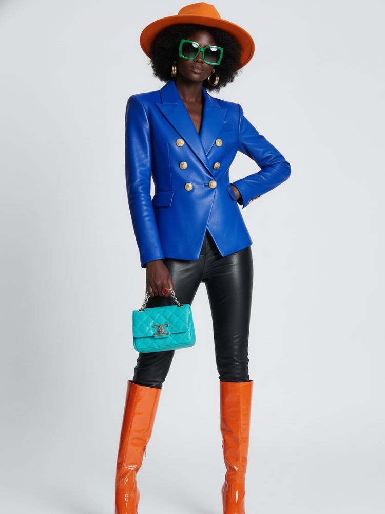  Wall Street Vegan Executive Leather Blazer Jacket BYMANYC ® New York  NYC Wholesale Boutique Inventory - No MOQ & Ready to Ship