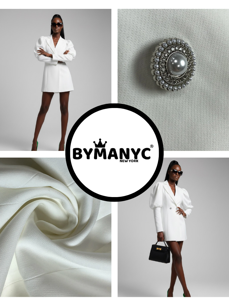 White HUDSON Blazer Dress Prêt-à-Porter BYMANYC ® New York - BYMANYC ® New York  