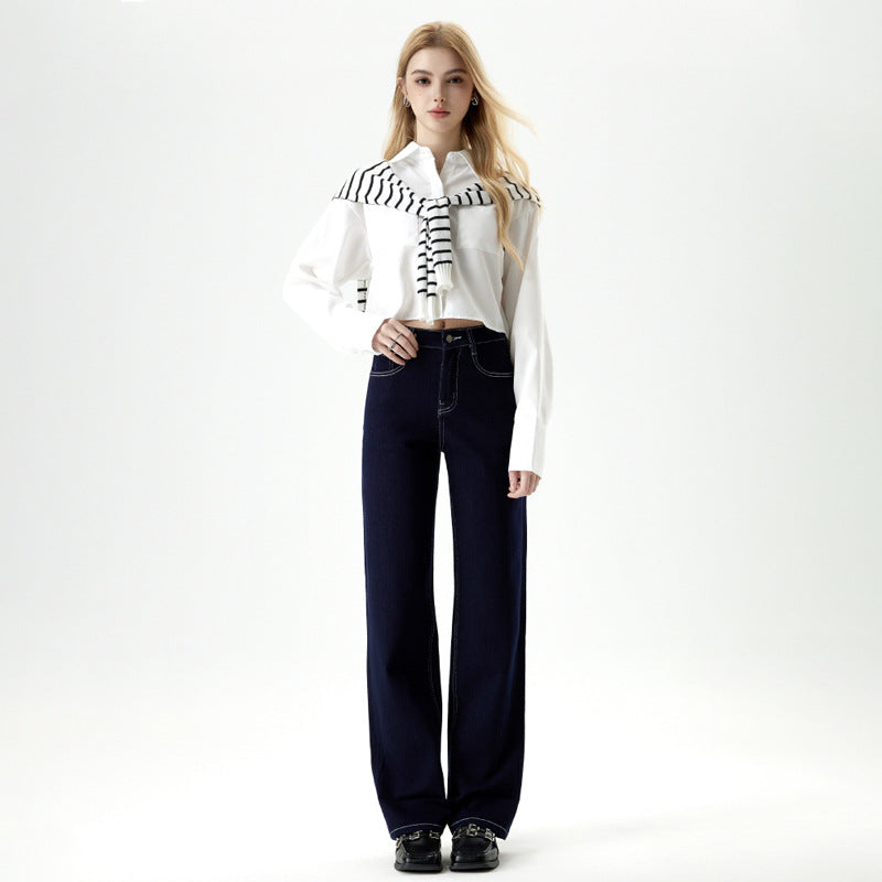 Wide-Leg Cropped Jeans, Fifth Avenue | Women - BYMANYC ® New York - BYMANYC ® New York  