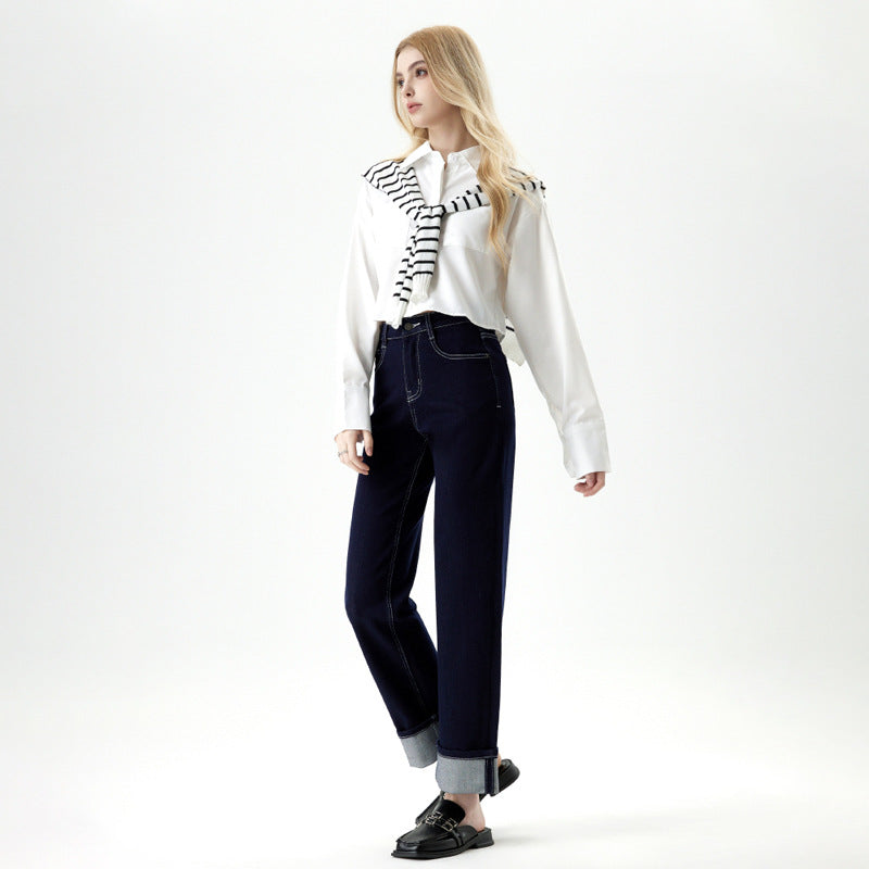 Wide-Leg Cropped Jeans, Fifth Avenue | Women - BYMANYC ® New York - BYMANYC ® New York  