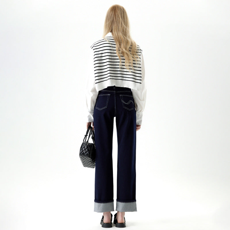 Wide-Leg Cropped Jeans, Fifth Avenue | Women - BYMANYC ® New York - BYMANYC ® New York  