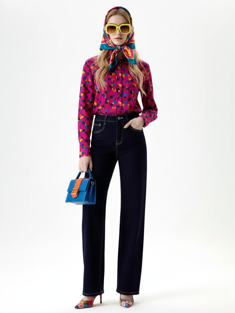 Wide-Leg Cropped Jeans, Fifth Avenue | Women - BYMANYC ® New York - BYMANYC ® New York  