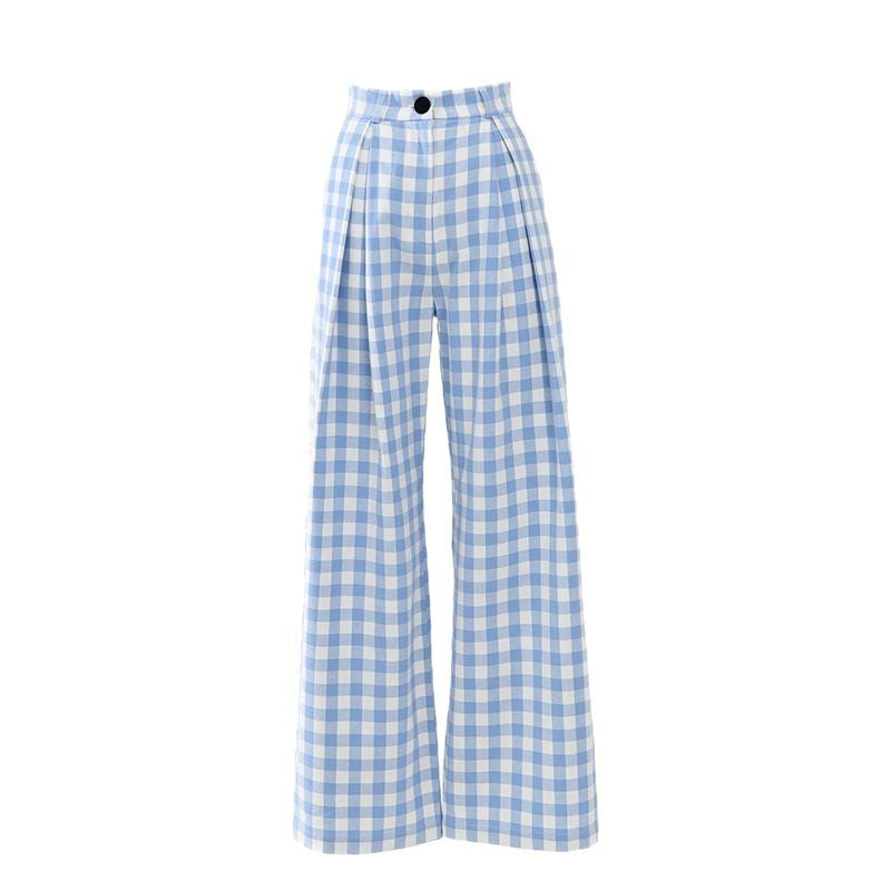 Wide-Leg Plaid Pants, Upper East Side | Women - BYMANYC ® New York - BYMANYC ® New York  