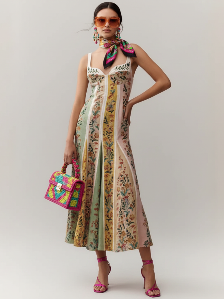 Women Strapless Floral Dress, IBIZA - BYMANYC ® New York  NYC Wholesale Boutique Inventory - No MOQ & Ready to Ship
