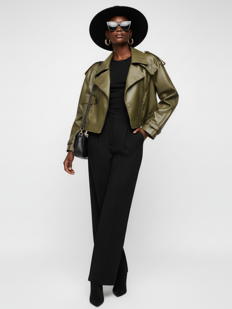 Women's Biker Jacket GREENWICH VILLAGE ECO FASHION BYMANYC ® New York - BYMANYC ® New York  