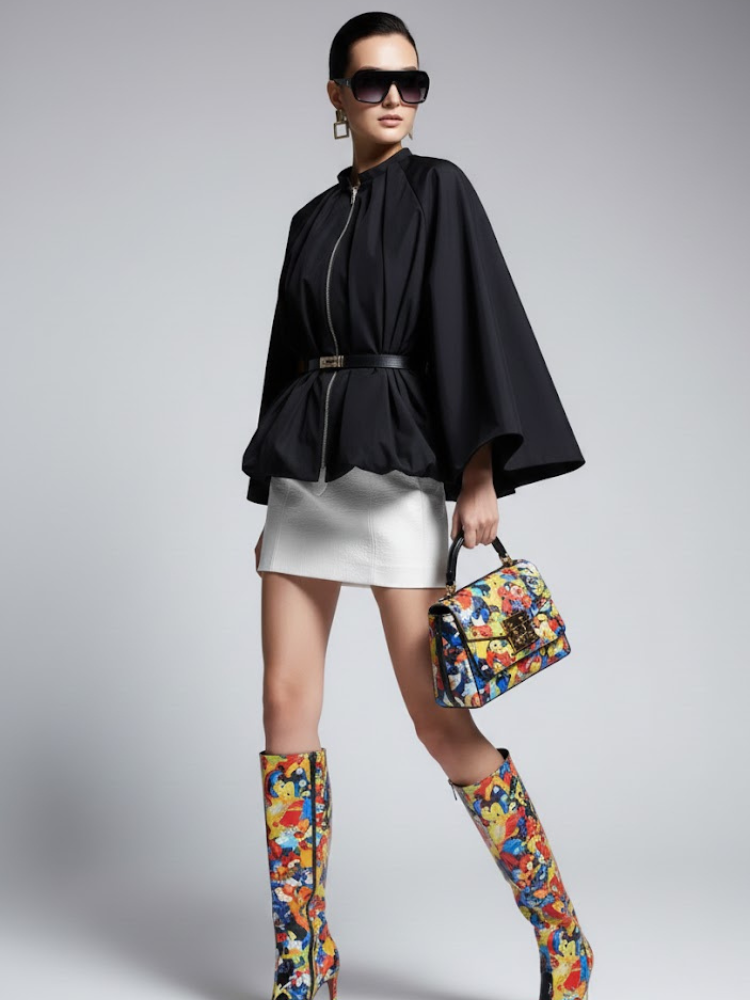 Women's Cape Bubble Jacket DUMBO New Collection Couture in Manhattan BYMANYC ® New York - BYMANYC ® New York  