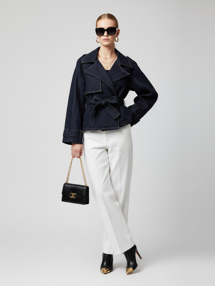 Women's Cropped Denim Jacket SOHO ECO FASHION BYMANYC ® New York - BYMANYC ® New York  