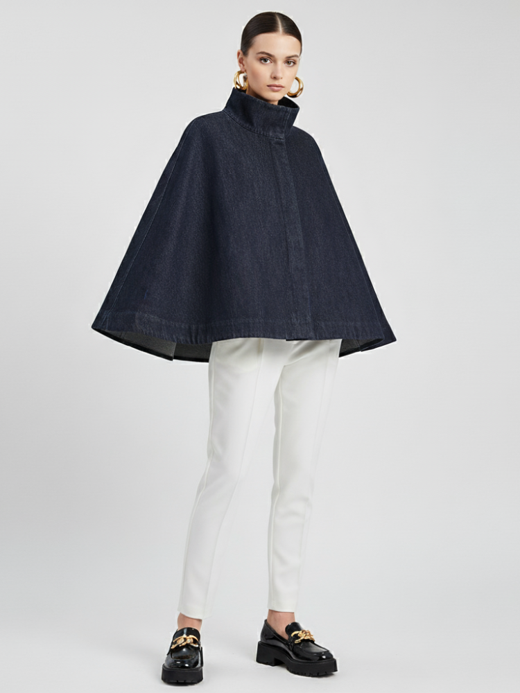 Women's Denim Cape Jacket SOHO COUTURE BYMANYC ® New York - BYMANYC ® New York  