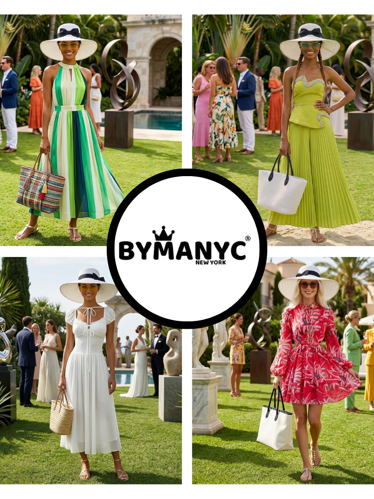  Women's Dress Chiffon Hand-Painted Print SOHO New Collection THE HAMPTONS BYMANYC ® New York  NYC Wholesale Boutique Inventory - No MOQ & Ready to Ship