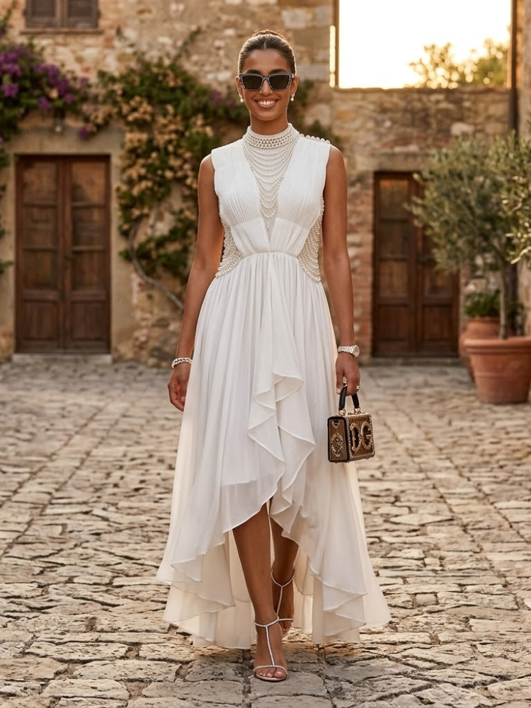 Women's Dress TUSCANY New Collection ITALY BYMANYC New York White / XXL
