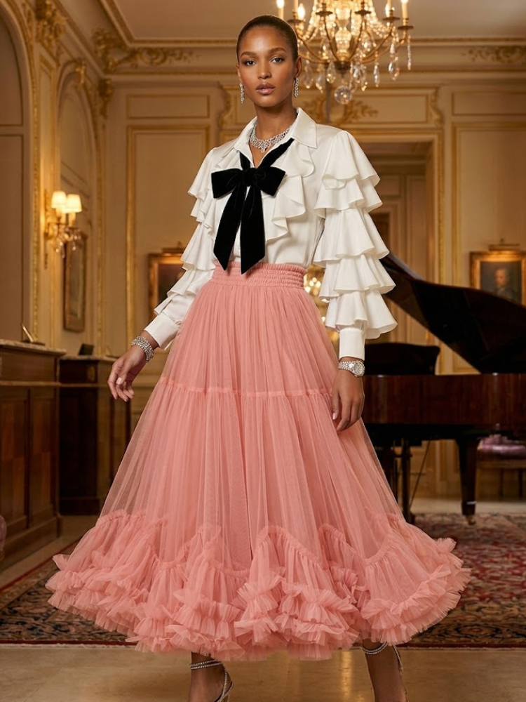  Women's Dusty Rose Tulle Skirt • SAINT-GERMAIN • New Collection PARIS LE MARAIS BYMANYC ® New York  NYC Wholesale Boutique Inventory - No MOQ & Ready to Ship
