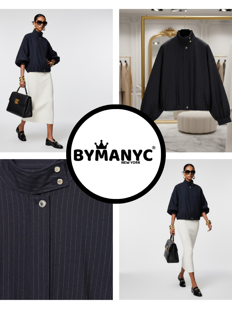  Women's Eco Jacket 5TH AVENUE NYFW New Collection BYMANYC ® New York  NYC Wholesale Boutique Inventory - No MOQ & Ready to Ship