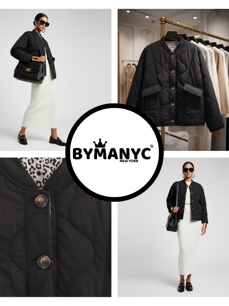  Women's Eco Jacket PLAZA HOTEL NYFW New Collection BYMANYC ® New York  NYC Wholesale Boutique Inventory - No MOQ & Ready to Ship