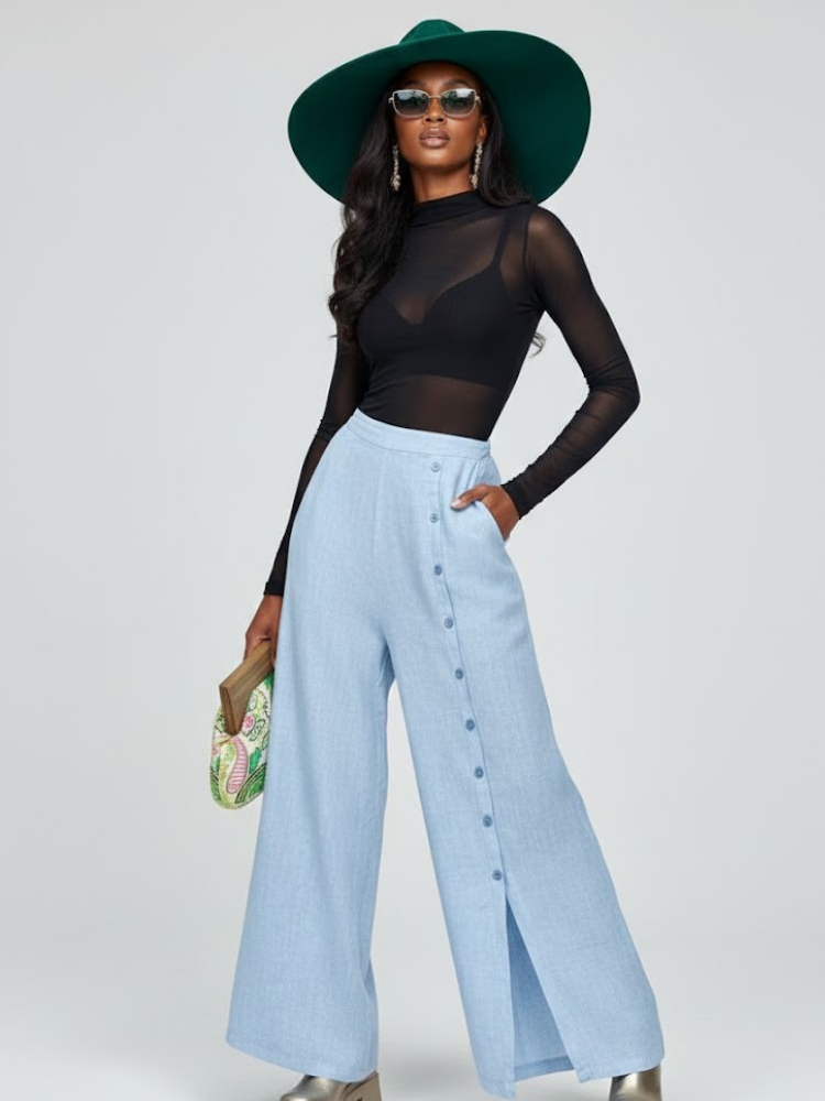 Women's Extra Wide Trousers SOHO NYFW New Colecction BYMANYC ® New York - BYMANYC ® New York  