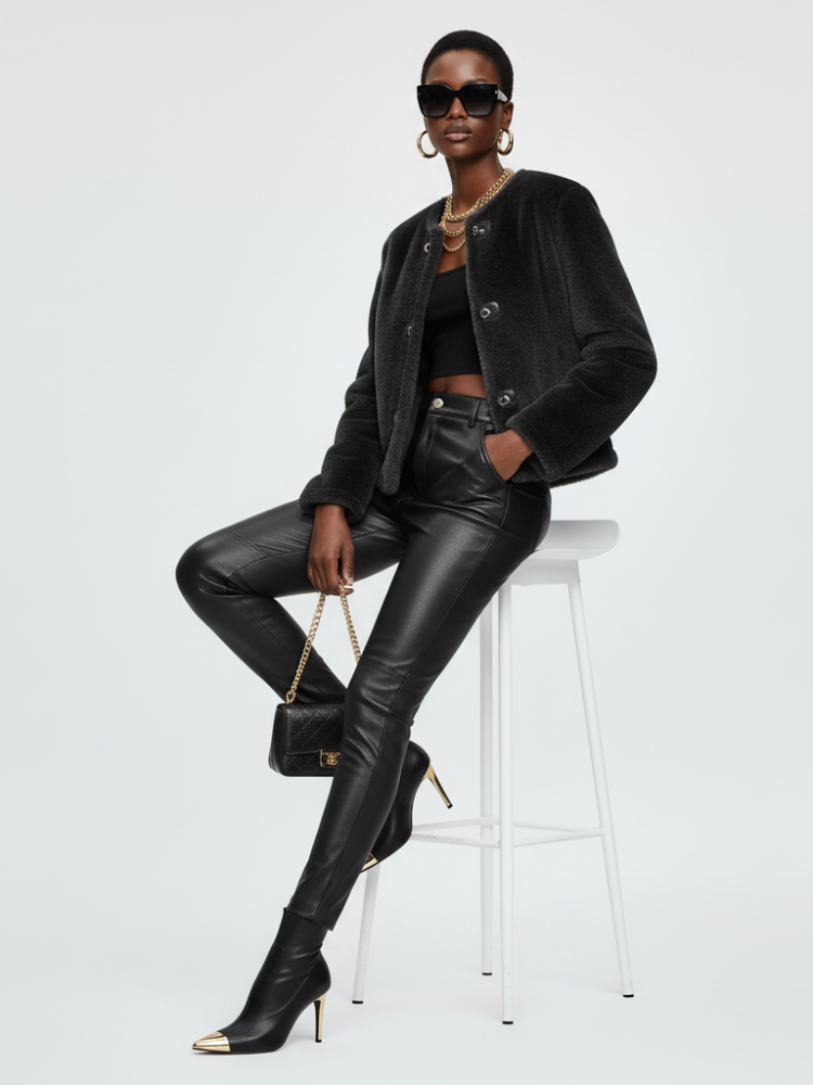 Women's Faux Fur Jacket MEATPACKING DISTRICT ECO FASHION BYMANYC ® New York - BYMANYC ® New York  