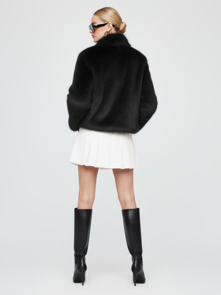 Women's Faux Fur Jacket UPPER EAST SIDE ECO FASHION BYMANYC ® New York - BYMANYC ® New York  