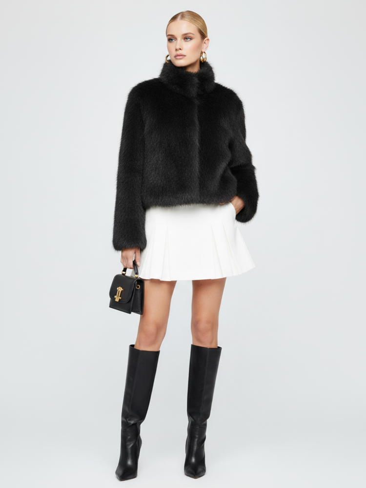 Women's Faux Fur Jacket UPPER EAST SIDE ECO FASHION BYMANYC ® New York - BYMANYC ® New York  
