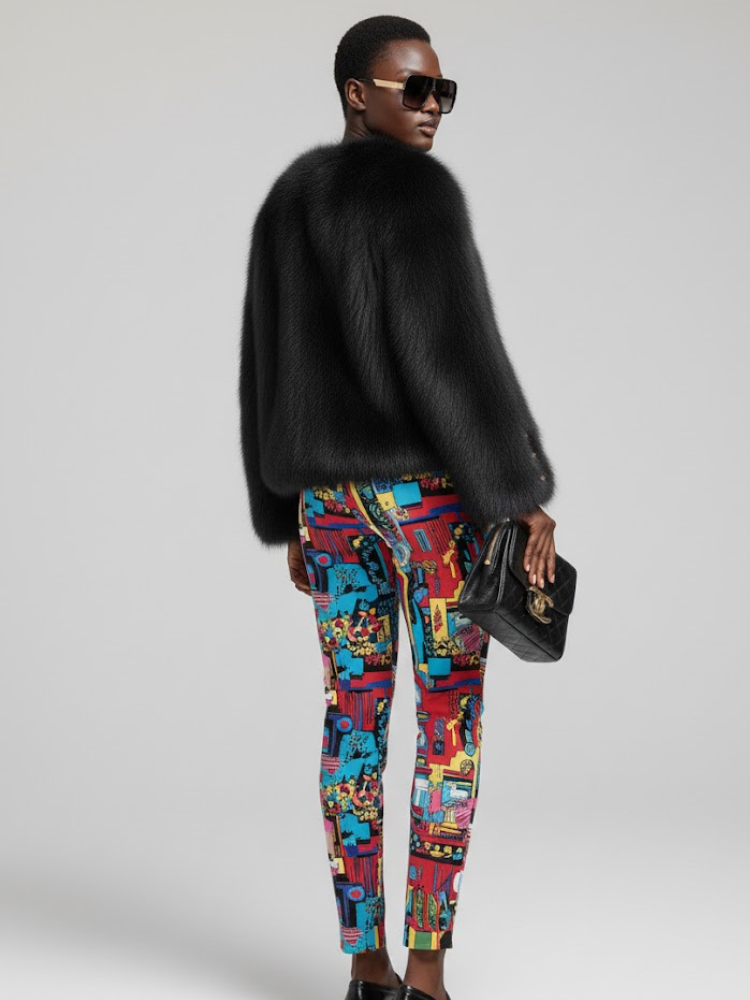 Women's Faux Fur Jacket UPPER EAST SIDE NYFW New Colecction BYMANYC ® New York - BYMANYC ® New York  