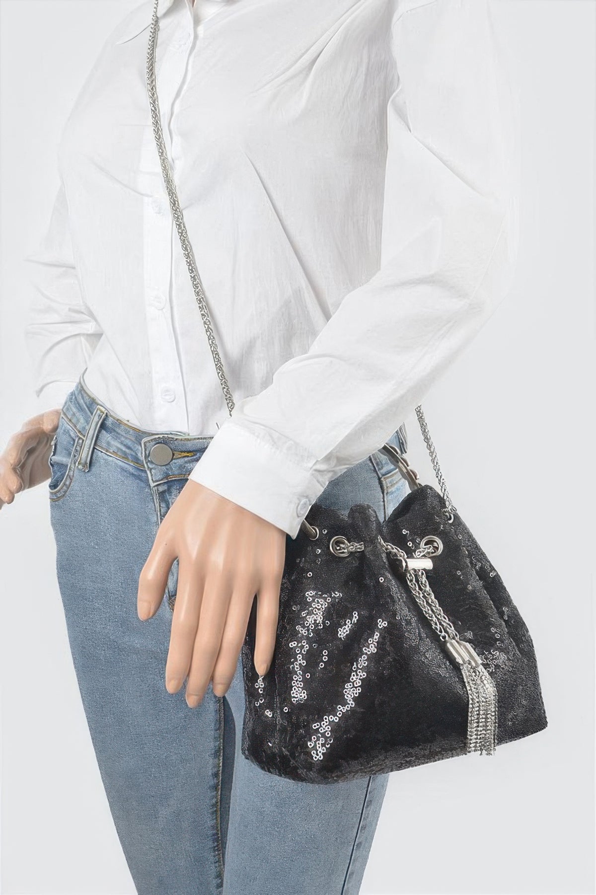  Women's Handbag Sequins Bucket Bag - NOHO - BYMANYC ® New York  NYC Wholesale Boutique Inventory - No MOQ & Ready to Ship