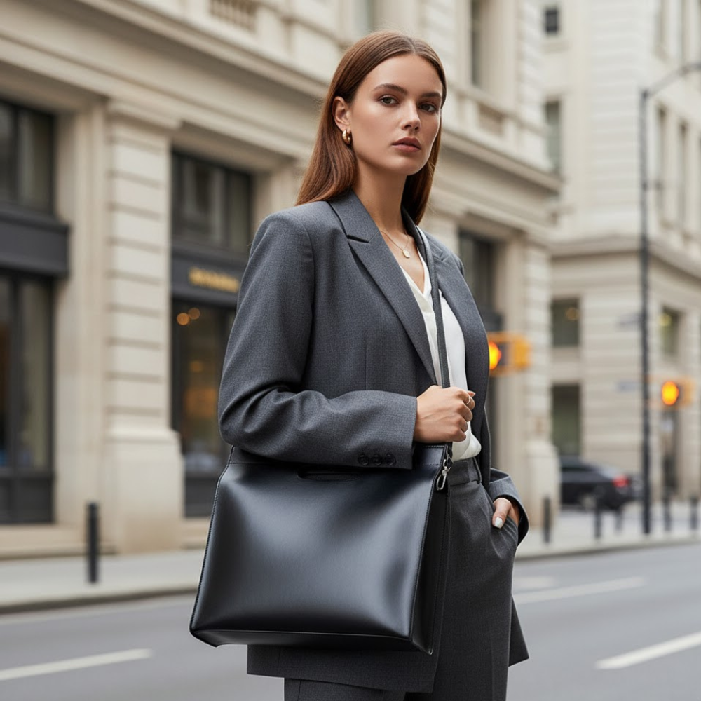 Women's Handbags: Minimalist Cutout Tote | Manhattan Chic Collection BYMANYC ® New York - BYMANYC ® New York  