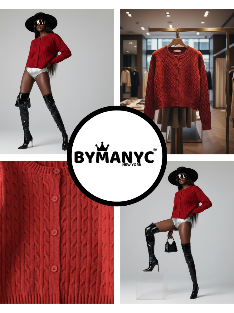 Women's Knit Cardigan GREENWICH NYFW New Colecction BYMANYC ® New York - BYMANYC ® New York  
