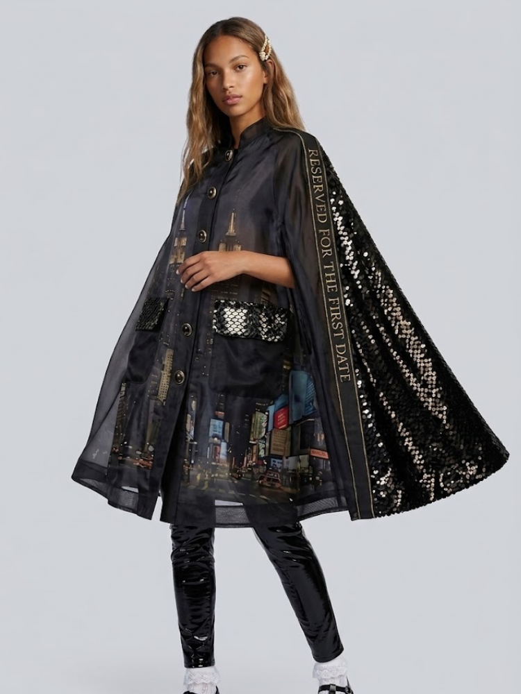  Women's Limited Edition TRIBECA Cape | GARMENT DISTRICT Collection | BYMANYC ® New York  NYC Wholesale Boutique Inventory - No MOQ & Ready to Ship