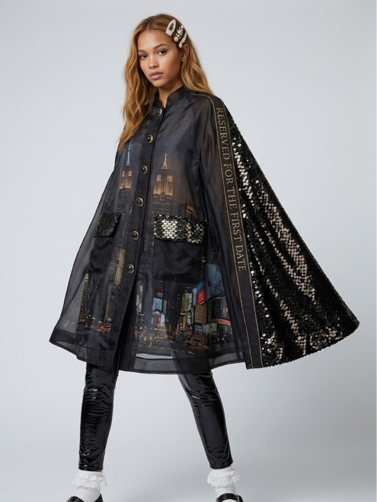  Women's Limited Edition TRIBECA Cape | GARMENT DISTRICT Collection | BYMANYC ® New York  NYC Wholesale Boutique Inventory - No MOQ & Ready to Ship