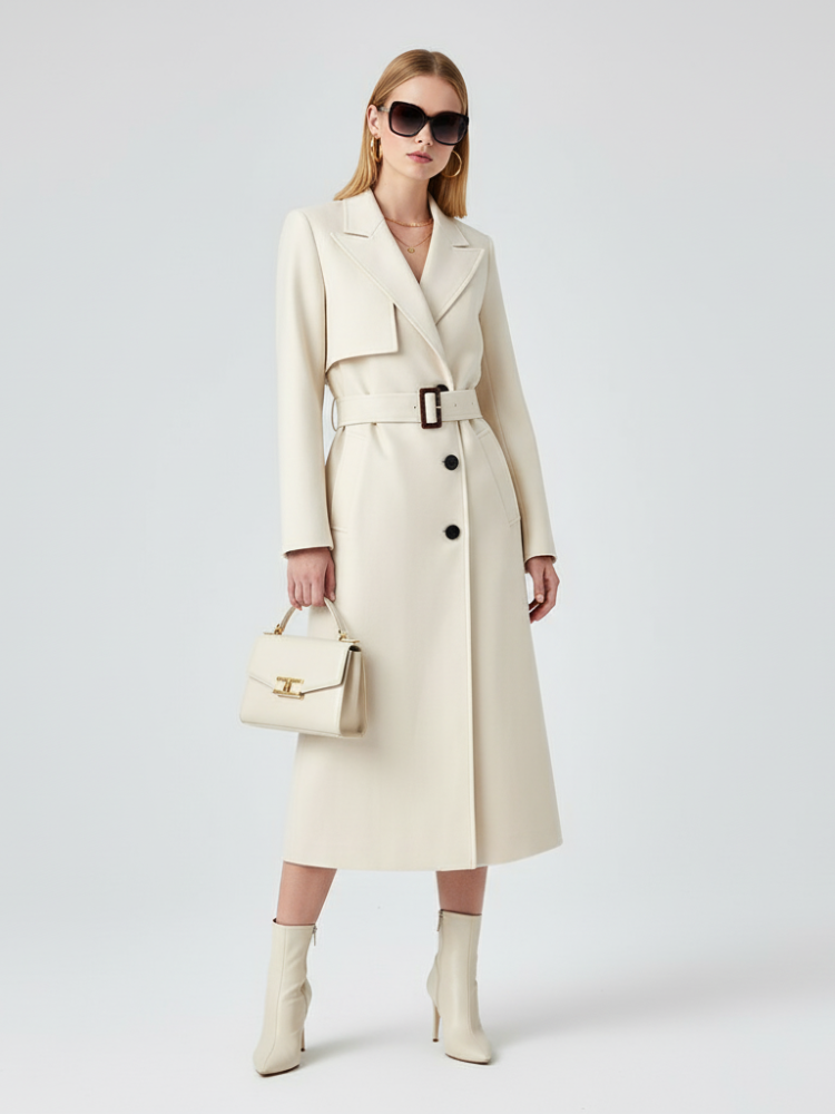 Women's Long Trench Coat FINANCIAL DISTRICT ECO COUTURE BYMANYC ® New York - BYMANYC ® New York  