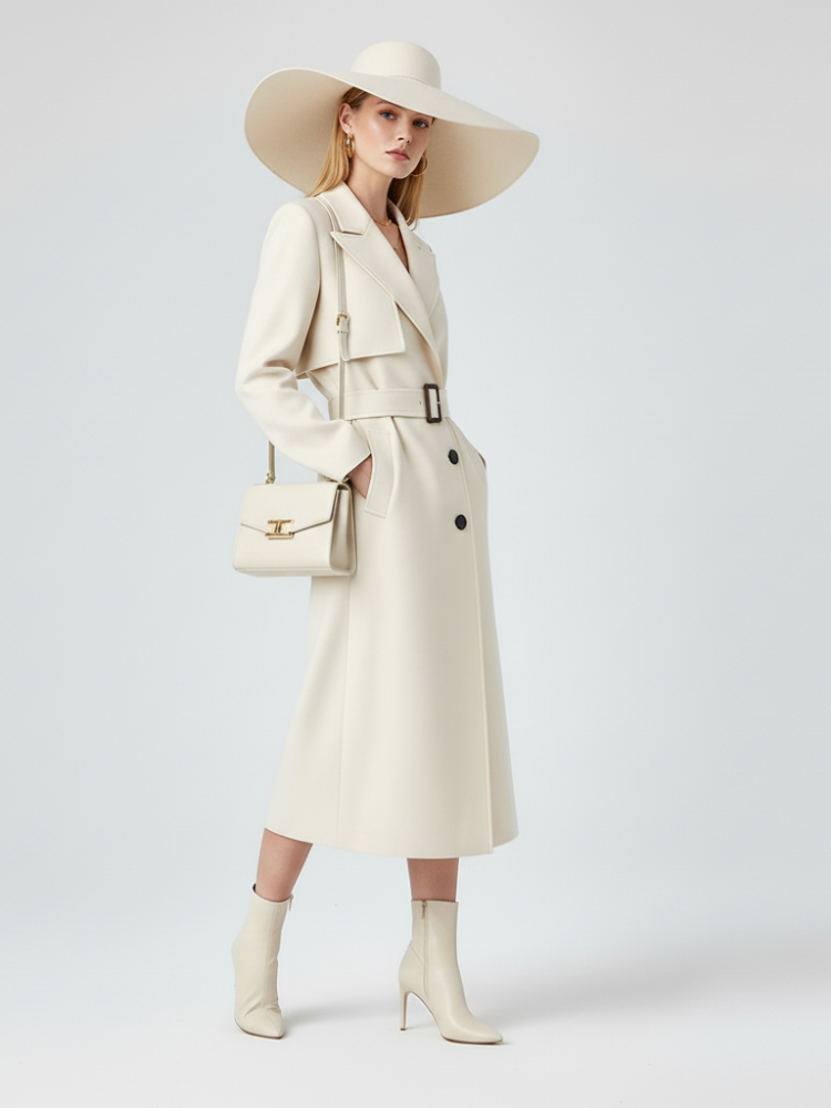 Women's Long Trench Coat FINANCIAL DISTRICT ECO COUTURE BYMANYC ® New York - BYMANYC ® New York  