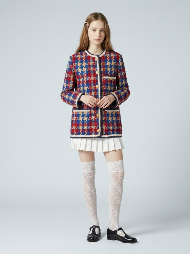  Women's Luxury Multicolor Tweed Jacket SOHO New Collection Prêt-à-Porter BYMANYC ® New York  NYC Wholesale Boutique Inventory - No MOQ & Ready to Ship