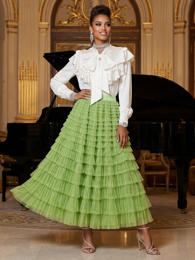  Women's Mint Green Tulle Skirt • TUILERIES • New Collection PARIS LE MARAIS BYMANYC ® New York  NYC Wholesale Boutique Inventory - No MOQ & Ready to Ship
