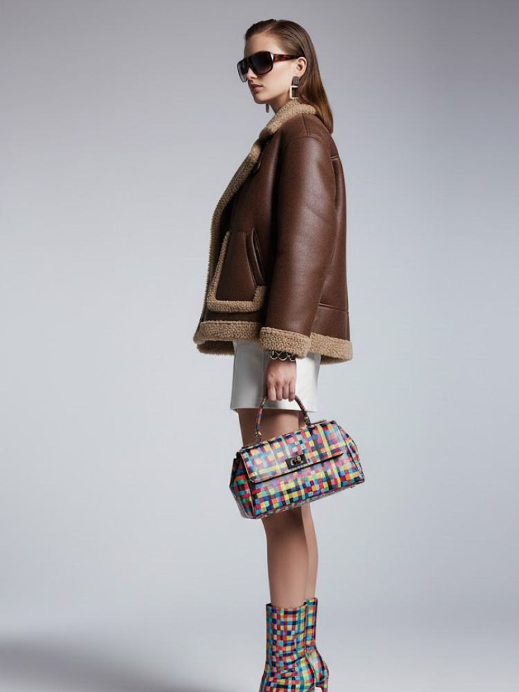 Women's Shearling Aviator Jacket Nolita New Collection Couture in Manhattan BYMANYC ® New York - BYMANYC ® New York  