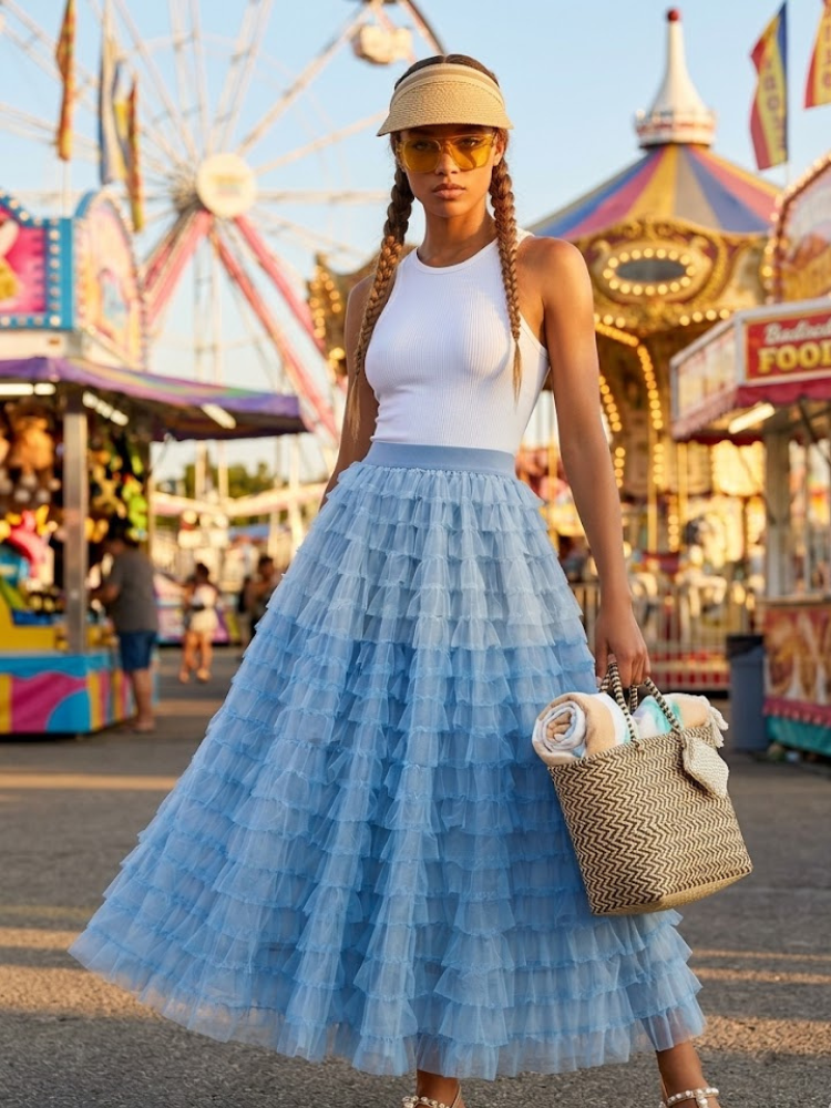  Women's Skirt SOHO Tulle Cascade Collection - Los Angeles BYMANYC New York  NYC Wholesale Boutique Inventory - No MOQ & Ready to Ship