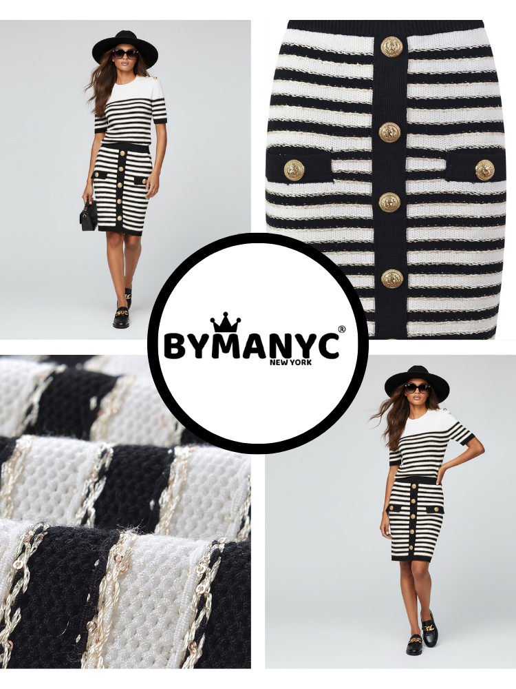 Women's Skirt and Sweater Set NOLITA NYFW New Colecction BYMANYC ® New York - BYMANYC ® New York  