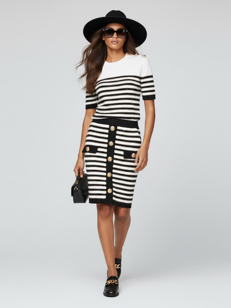 Women's Skirt and Sweater Set NOLITA NYFW New Colecction BYMANYC ® New York - BYMANYC ® New York  