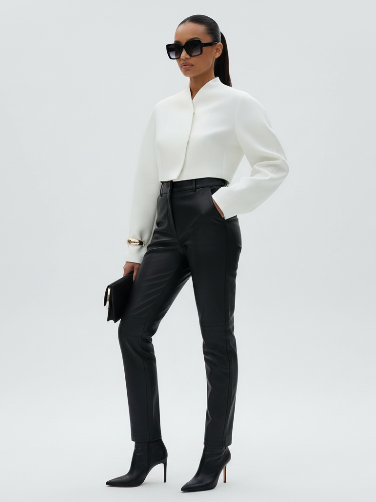 Women's Structured Cropped Jacket MIDTOWN ECO FASHION BYMANYC ® New York - BYMANYC ® New York  