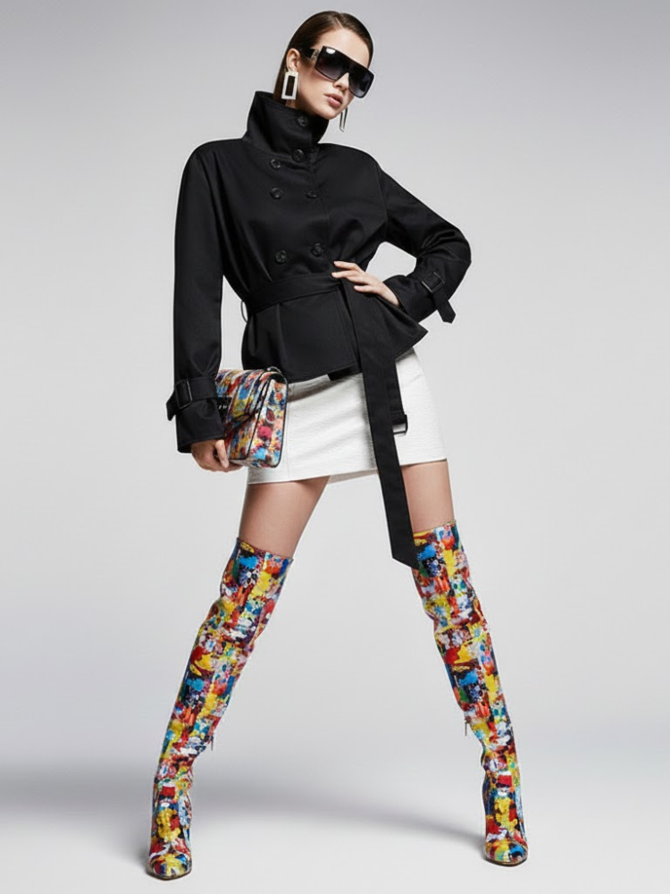 Women's Structured Wrap Jacket BLACK - COBBLE HILL: New Collection COUTURE in BROOKLYN - BYMANYC ® New York - BYMANYC ® New York  