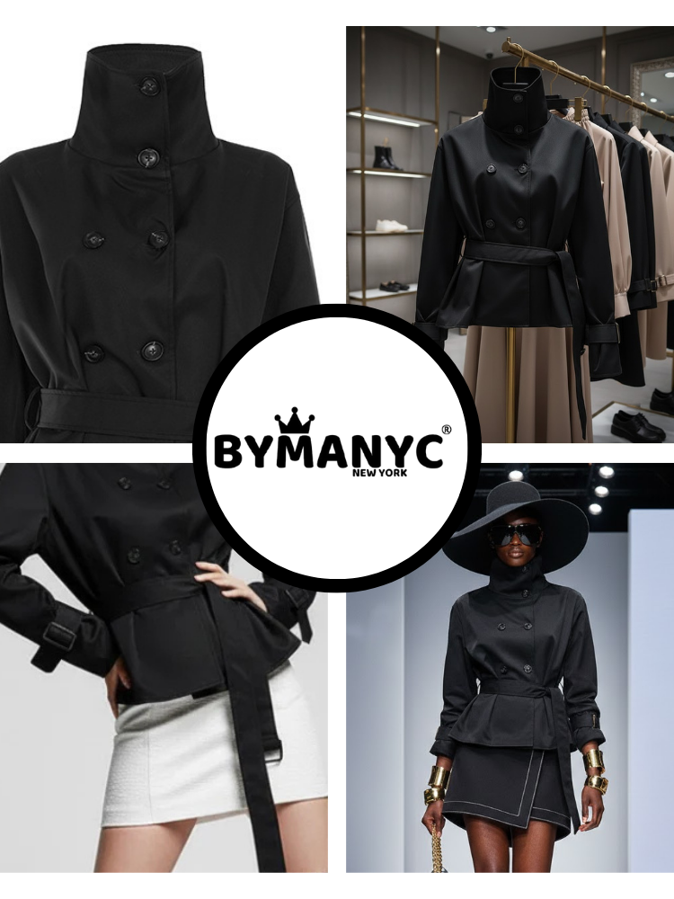  Women's Structured Wrap Jacket BLACK - COBBLE HILL: New Collection COUTURE in BROOKLYN - BYMANYC ® New York  NYC Wholesale Boutique Inventory - No MOQ & Ready to Ship