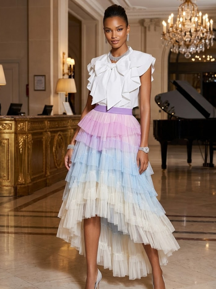  Women's Tricolor Tulle Skirt • MONTMARTRE • New Collection PARIS LE MARAIS BYMANYC ® New York  NYC Wholesale Boutique Inventory - No MOQ & Ready to Ship