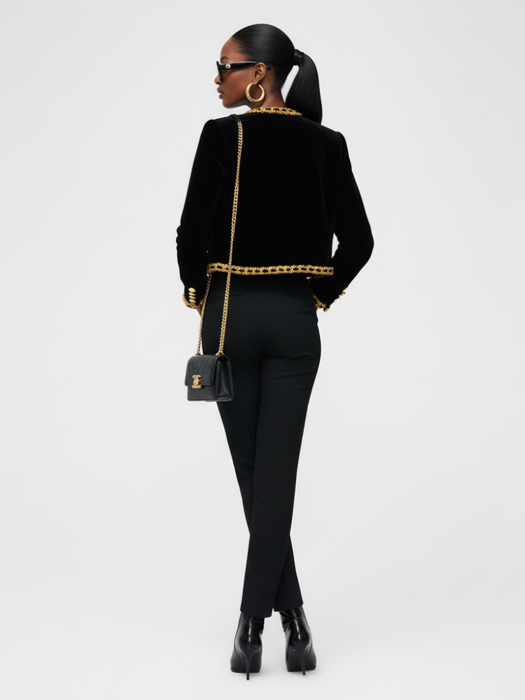  Women's Velvet Jacket GRAMERCY ECO COUTURE BYMANYC ® New York  NYC Wholesale Boutique Inventory - No MOQ & Ready to Ship