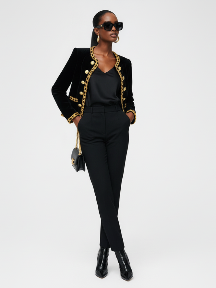  Women's Velvet Jacket GRAMERCY ECO COUTURE BYMANYC ® New York  NYC Wholesale Boutique Inventory - No MOQ & Ready to Ship