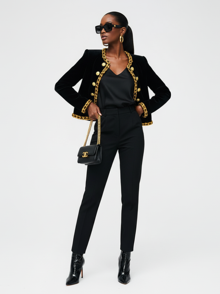  Women's Velvet Jacket GRAMERCY ECO COUTURE BYMANYC ® New York  NYC Wholesale Boutique Inventory - No MOQ & Ready to Ship